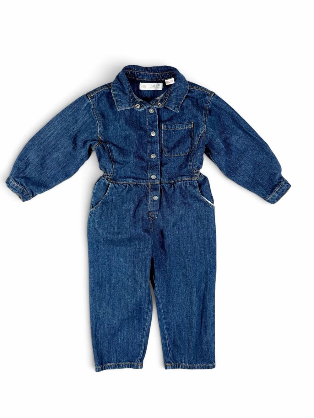 Zara Kids Denim Jumpsuit Romper Blue 3-4 year